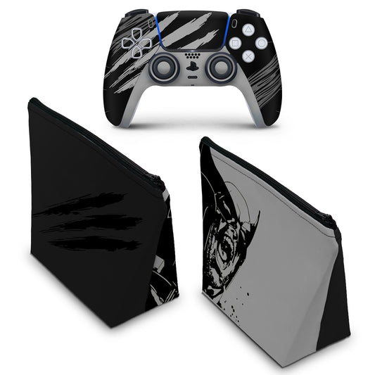 KIT Capa Case e Skin Anti-Rage PS5 Controle - Modelo 208