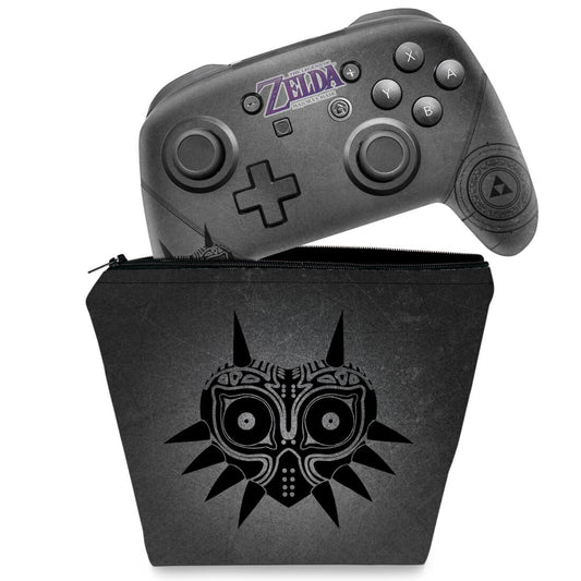KIT Capa Case e Skin Nintendo Switch Pro Controle - Zelda: Majoras Mask