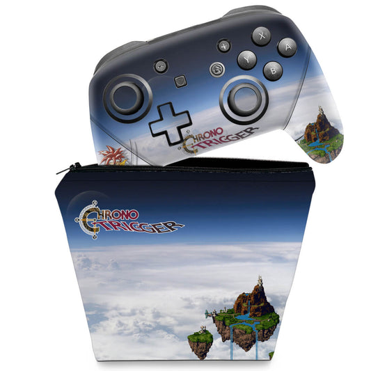 KIT Capa Case e Skin Nintendo Switch Pro Controle - Chrono Trigger