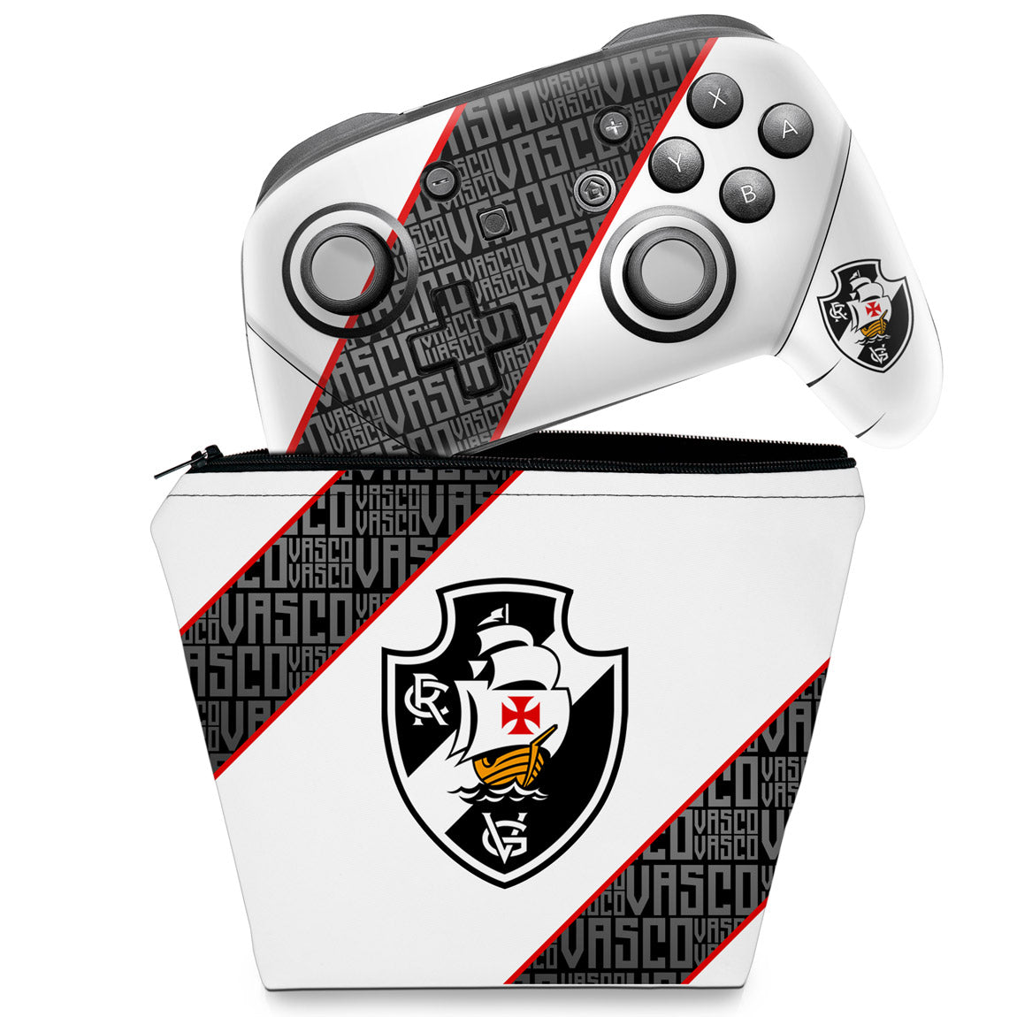KIT Capa Case e Skin Nintendo Switch Pro Controle - Vasco A