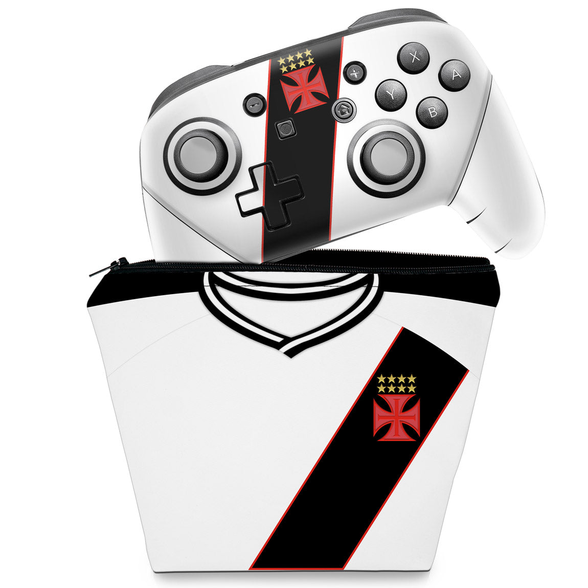 KIT Capa Case e Skin Nintendo Switch Pro Controle - Vasco B