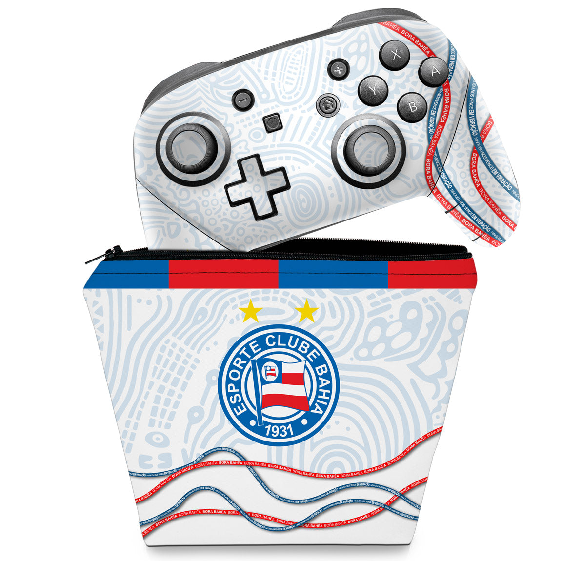 KIT Capa Case e Skin Nintendo Switch Pro Controle - Bahia A
