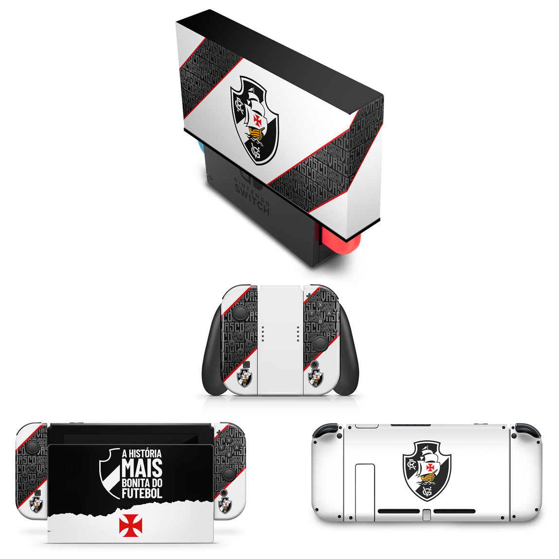 KIT Capa Anti Poeira e Skin Anti-Rage Nintendo Switch 1 - Vasco A
