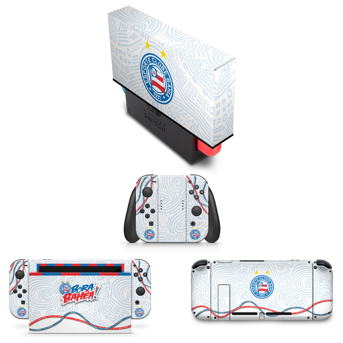 KIT Capa Anti Poeira e Skin Anti-Rage Nintendo Switch 1 - Bahia A
