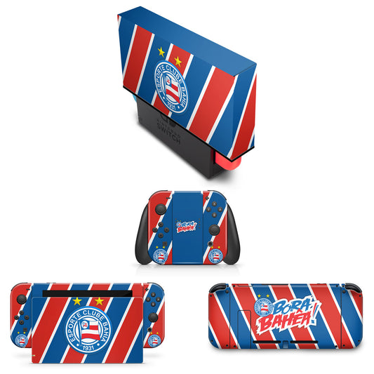 KIT Capa Anti Poeira e Skin Anti-Rage Nintendo Switch 1 - Bahia B