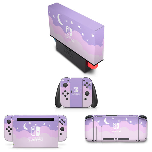 KIT Capa Anti Poeira e Skin Anti-Rage Nintendo Switch 1 - Noite Estrelada