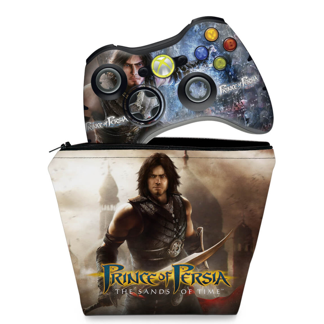 KIT Capa Case e Skin Anti-Rage Xbox 360 Controle - Prince Of Persia Prince Of Persia The Sands of Time - Pop Arte Skins