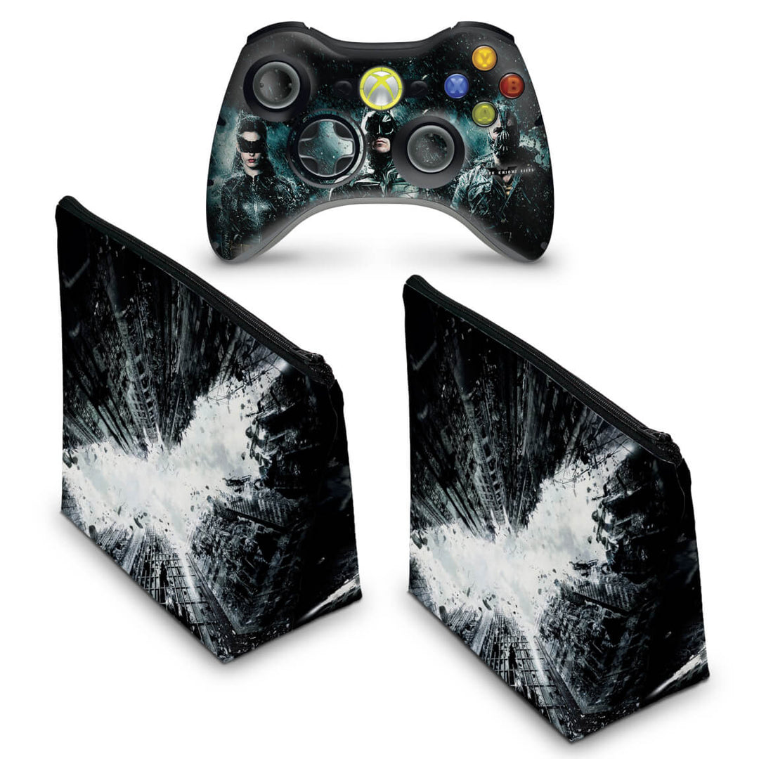 KIT Capa Case e Skin Anti-Rage Xbox 360 Controle - Batman Dark Knight - Pop Arte Skins - foto 2