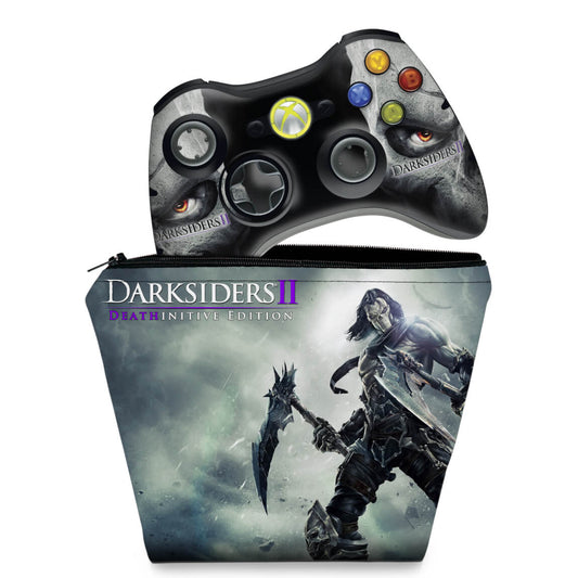 KIT Capa Case e Skin Anti-Rage Xbox 360 Controle - Darksiders 2