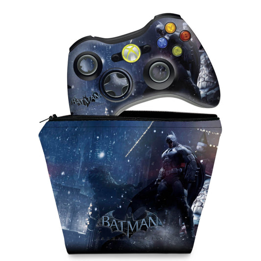 KIT Capa Case e Skin Anti-Rage Xbox 360 Controle - Batman Arkham Origins