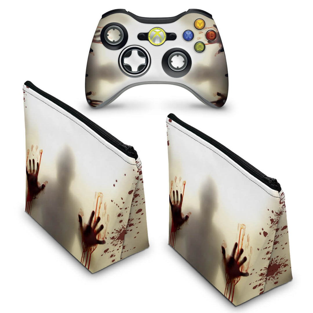 KIT Capa Case e Skin Anti-Rage Xbox 360 Controle - Fear The Walking Dead - Pop Arte Skins - foto 2