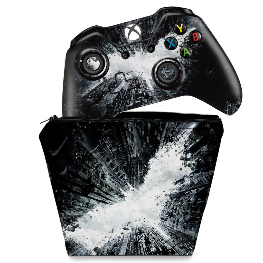 KIT Capa Case e Skin Anti-Rage Xbox One Fat Controle - Batman - The Dark Knight