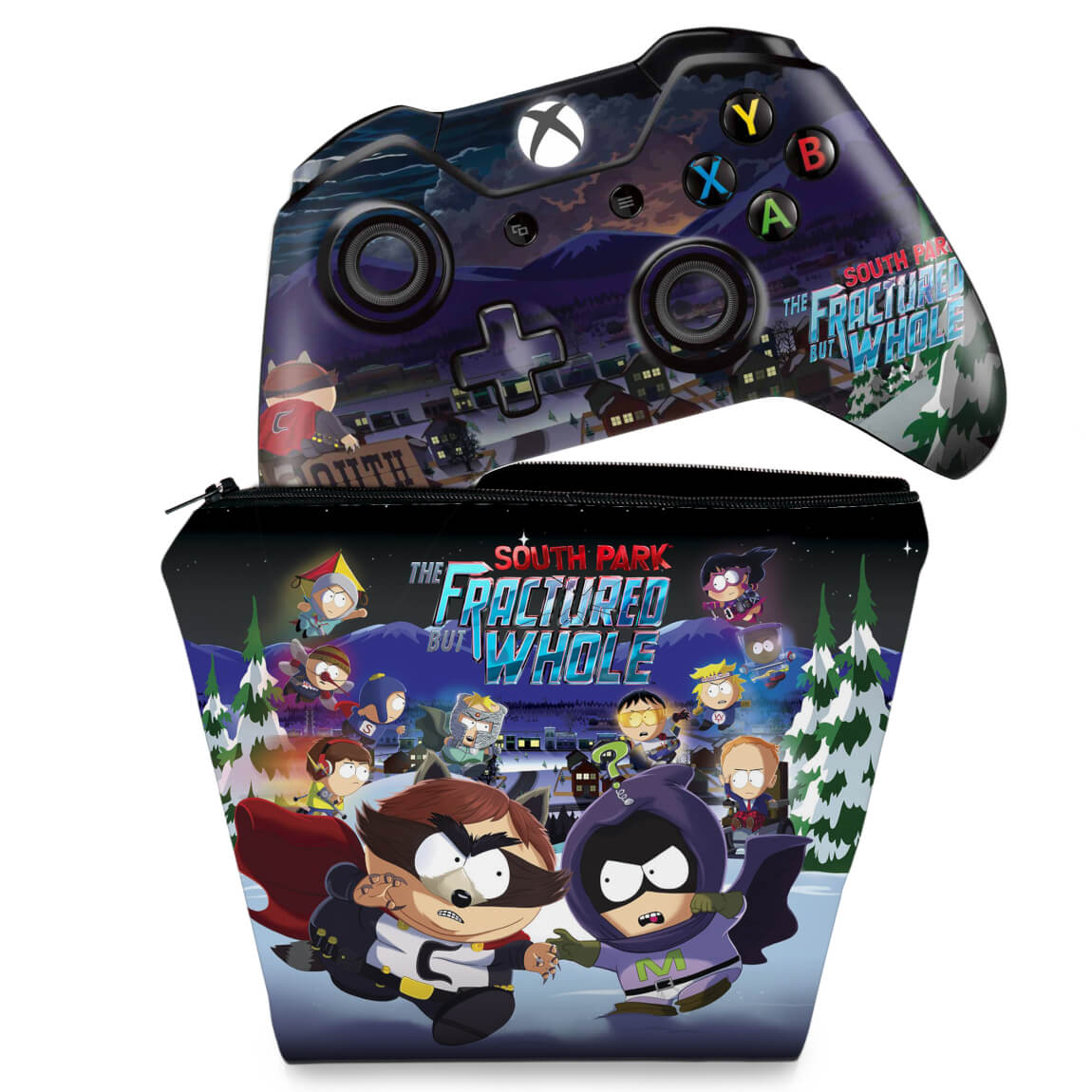 KIT Capa Case e Skin Anti-Rage Xbox One Fat Controle - South Park: The Fractured But Whole