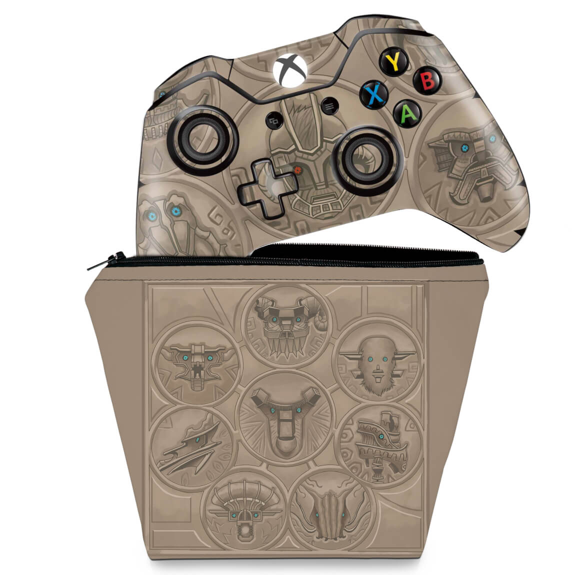 KIT Capa Case e Skin Anti-Rage Xbox One Fat Controle - Shadow Of The Colossus
