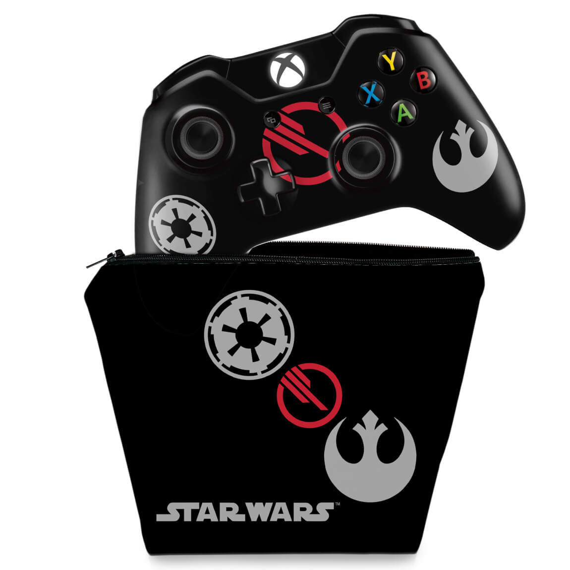 KIT Capa Case e Skin Anti-Rage Xbox One Fat Controle - Star Wars Battlefront 2 Edition
