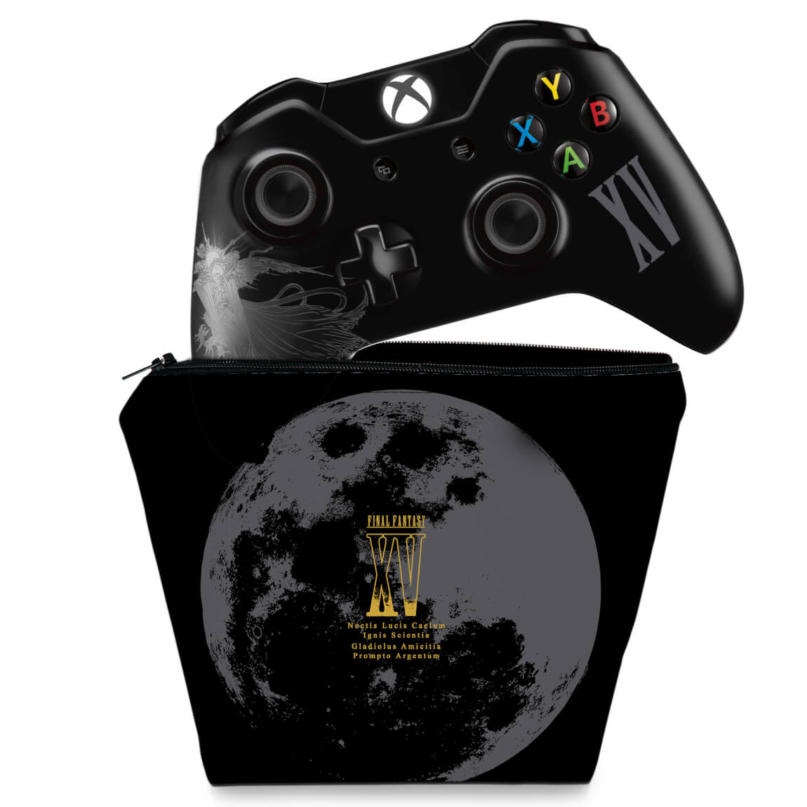 KIT Capa Case e Skin Anti-Rage Xbox One Fat Controle - Final Fantasy XV Bundle