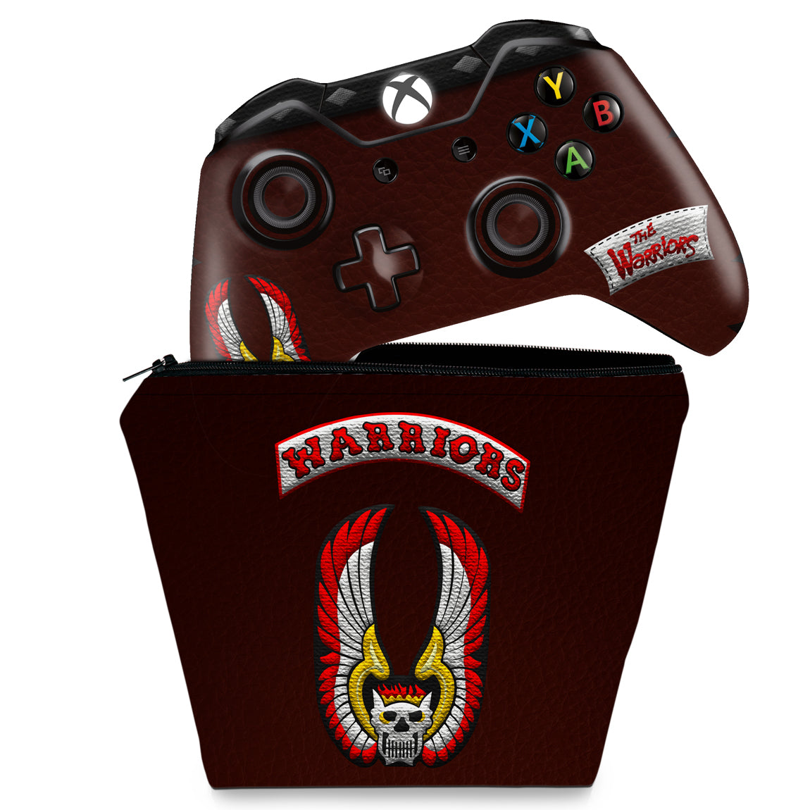 KIT Capa Case e Skin Anti-Rage Xbox One Fat Controle - The Warriors