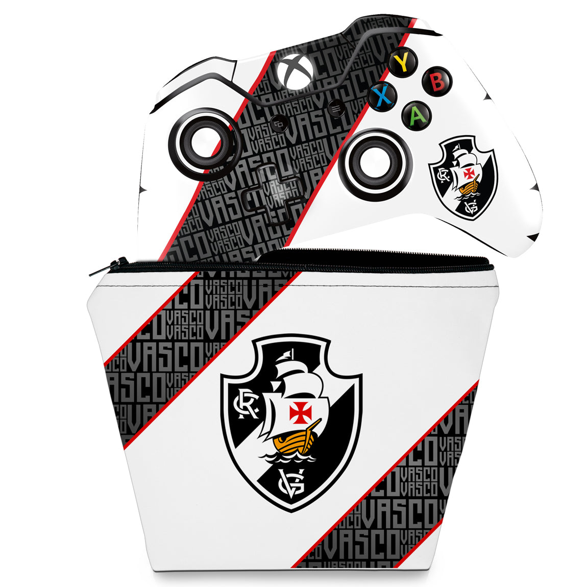 KIT Capa Case e Skin Anti-Rage Xbox One Fat Controle - Vasco A