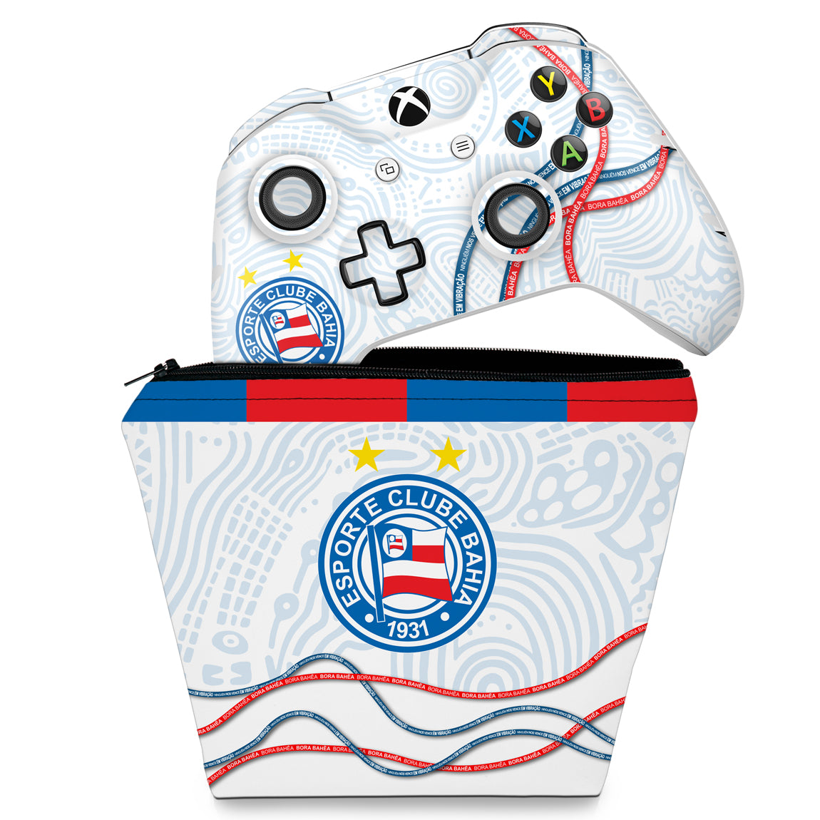 KIT Capa Case e Skin Anti-Rage Xbox One Slim X Controle - Bahia A