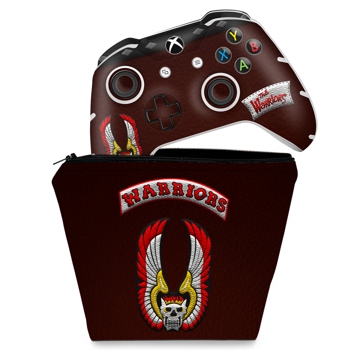 KIT Capa Case e Skin Anti-Rage Xbox One Slim X Controle - The Warriors