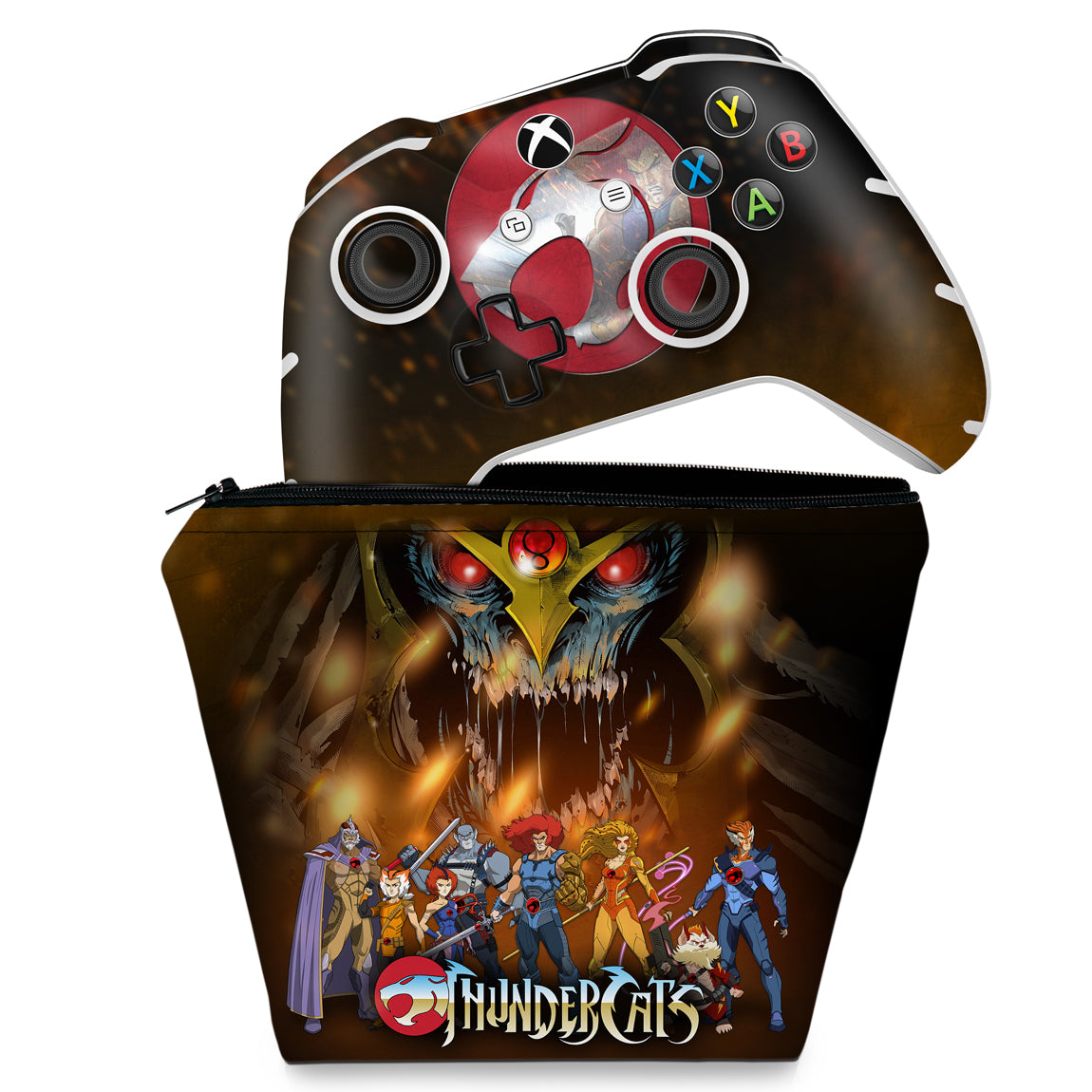 KIT Capa Case e Skin Anti-Rage Xbox One Slim X Controle - Thundercats B