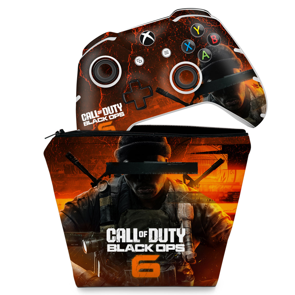 KIT Capa Case e Skin Anti-Rage Xbox One Slim X Controle - Call of Duty Black Ops 6