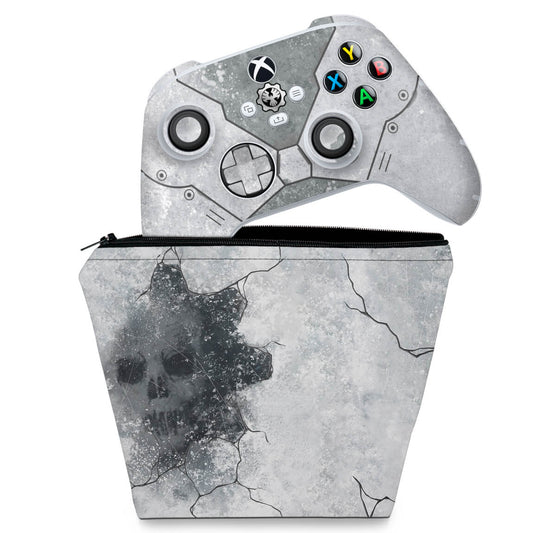 KIT Capa Case e Skin Anti-Rage Xbox Series S X Controle - Gears 5 Bundle