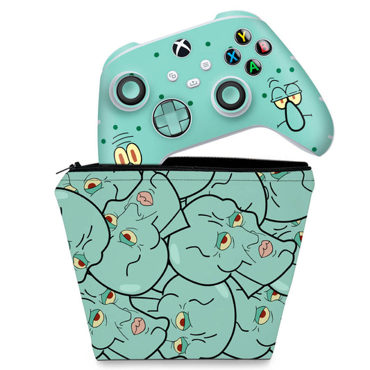 KIT Capa Case e Skin Anti-Rage Xbox Series S X Controle - Lula Molusco