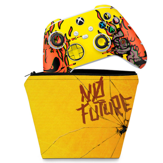 KIT Capa Case e Skin Anti-Rage Xbox Series S X Controle - Cyberpunk 2077