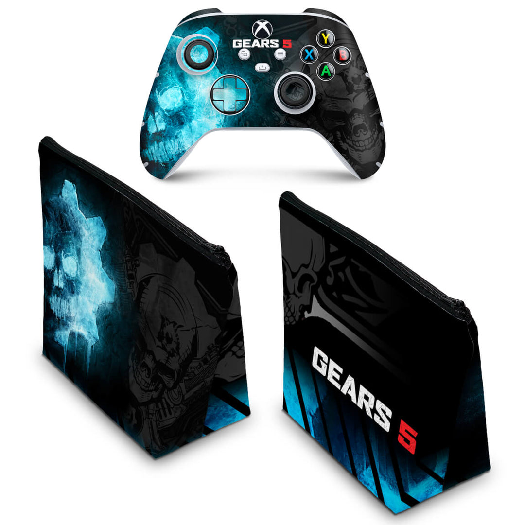 KIT Capa Case e Skin Anti-Rage Xbox Series S X Controle - Gears 5 - Pop Arte Skins - foto 2