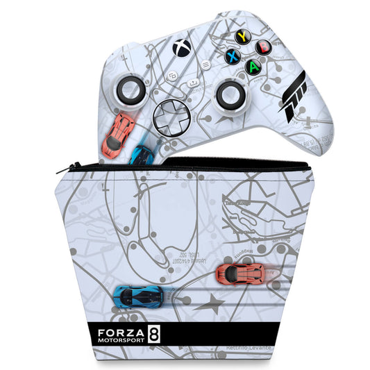 KIT Capa Case e Skin Anti-Rage Xbox Series S X Controle - Forza Motor Sport 8