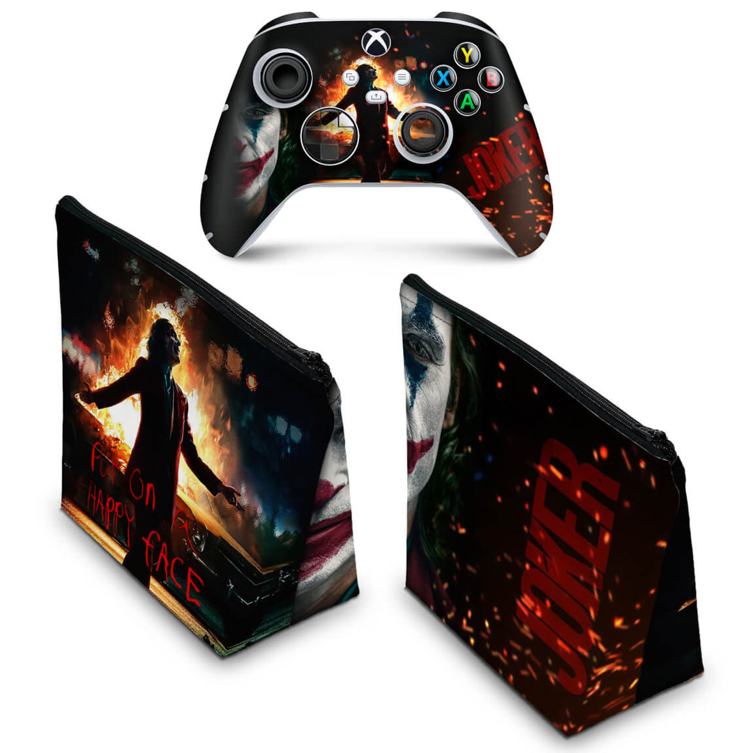 KIT Capa Case e Skin Anti-Rage Xbox Series S X Controle - Joker Filme - Pop Arte Skins - foto 2