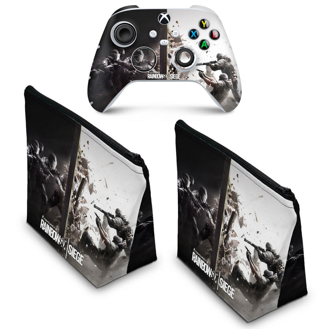 KIT Capa Case e Skin Anti-Rage Xbox Series S X Controle - Tom Clancy's Rainbow Six Siege - Pop Arte Skins - foto 2