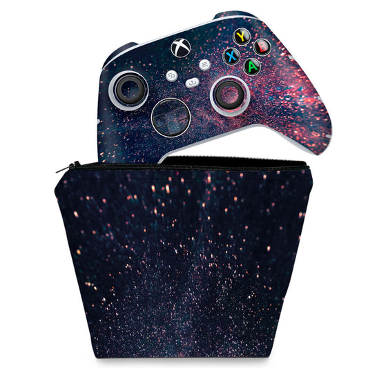 KIT Capa Case e Skin Anti-Rage Xbox Series S X Controle - Abstrato #97