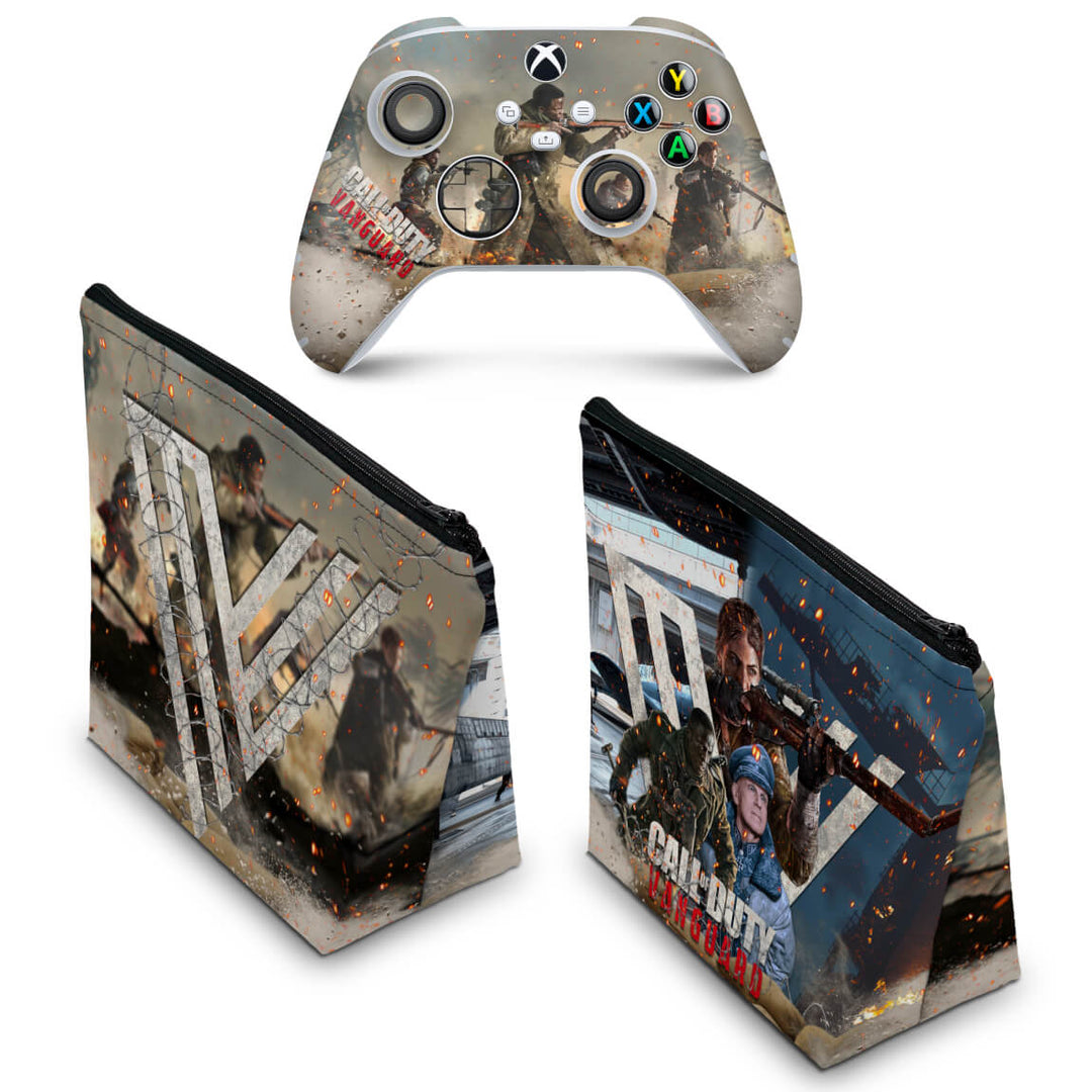 KIT Capa Case e Skin Anti-Rage Xbox Series S X Controle - Call of Duty Vanguard - Pop Arte Skins - foto 2