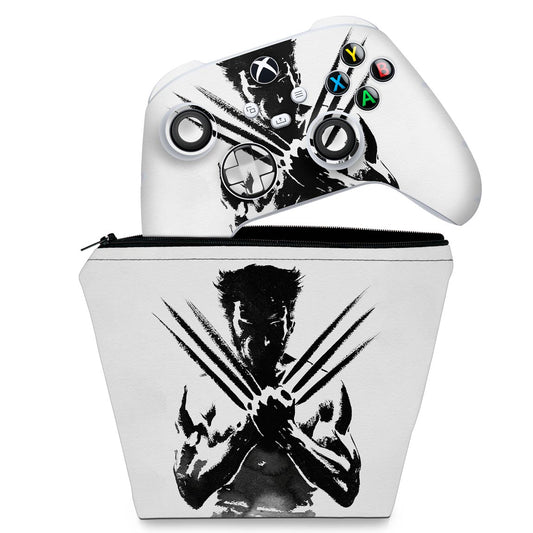 KIT Capa Case e Skin Anti-Rage Xbox Series S X Controle - Wolverine X-men