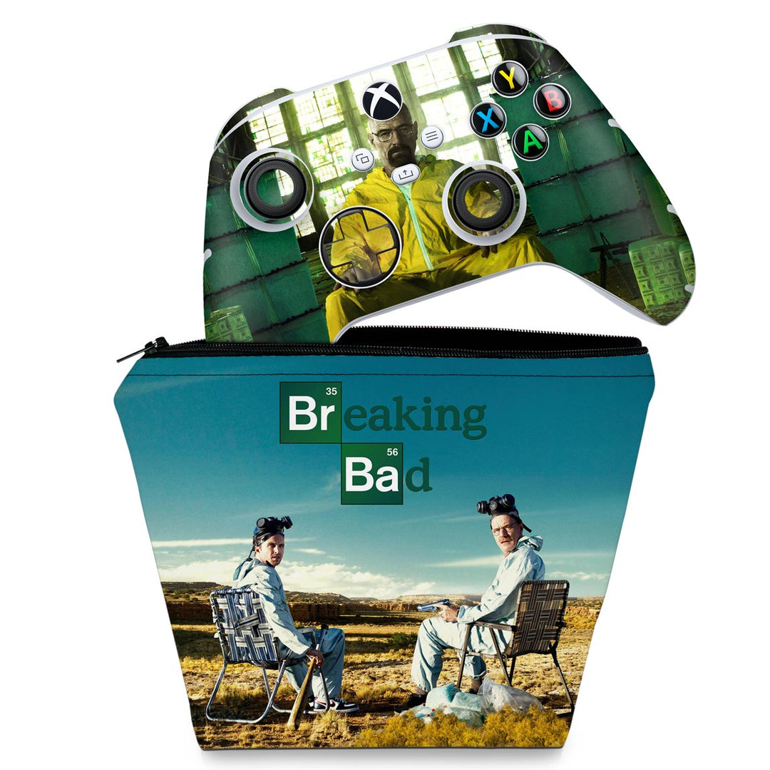KIT Capa Case e Skin Anti-Rage Xbox Series S X Controle - Breaking Bad - Pop Arte Skins