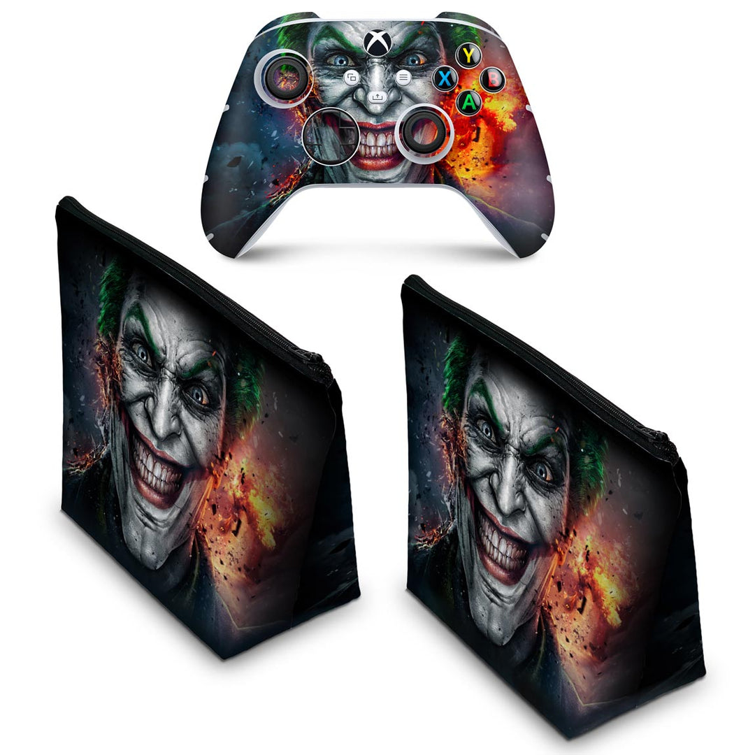 KIT Capa Case e Skin Anti-Rage Xbox Series S X Controle - Coringa Joker - Pop Arte Skins - foto 2