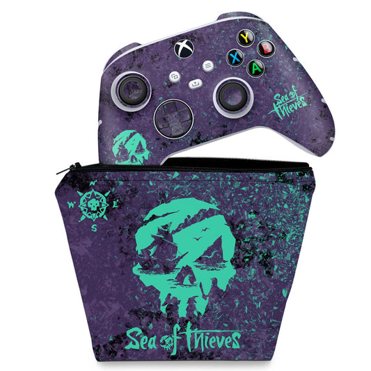 KIT Capa Case e Skin Anti-Rage Xbox Series S X Controle - Sea Of Thieves Bundle