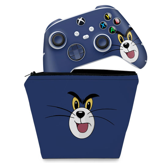 KIT Capa Case e Skin Anti-Rage Xbox Series S X Controle - Tom