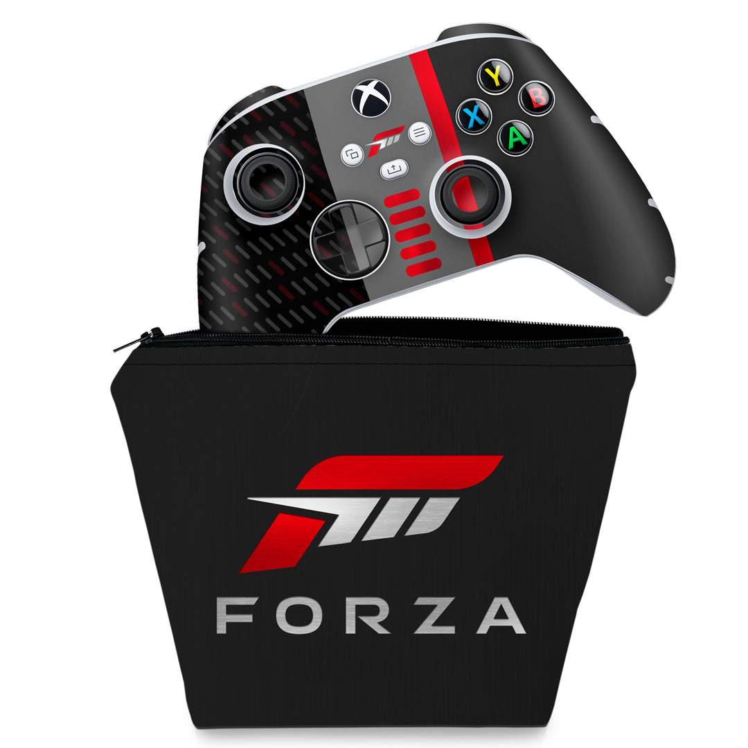 KIT Capa Case e Skin Anti-Rage Xbox Series S X Controle - Forza Motorsport - Pop Arte Skins
