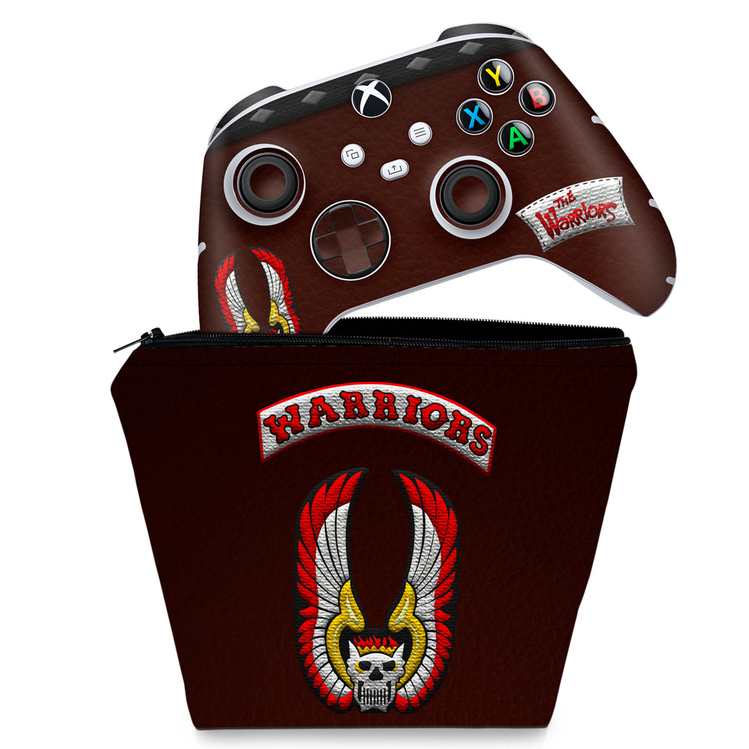 KIT Capa Case e Skin Anti-Rage Xbox Series S X Controle - The Warriors - Pop Arte Skins