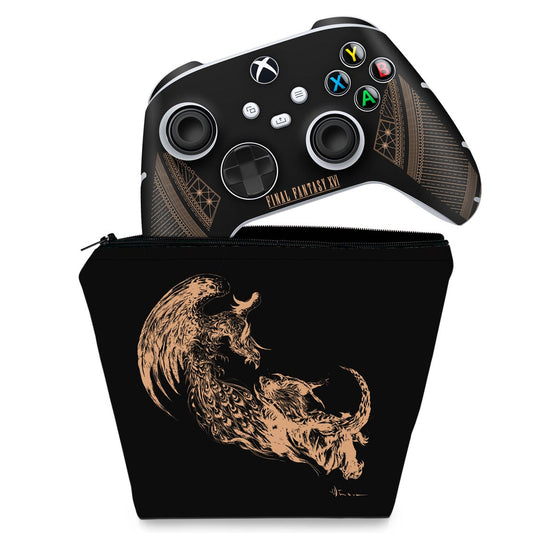 KIT Capa Case e Skin Anti-Rage Xbox Series S X Controle - Final Fantasy XVI Edition