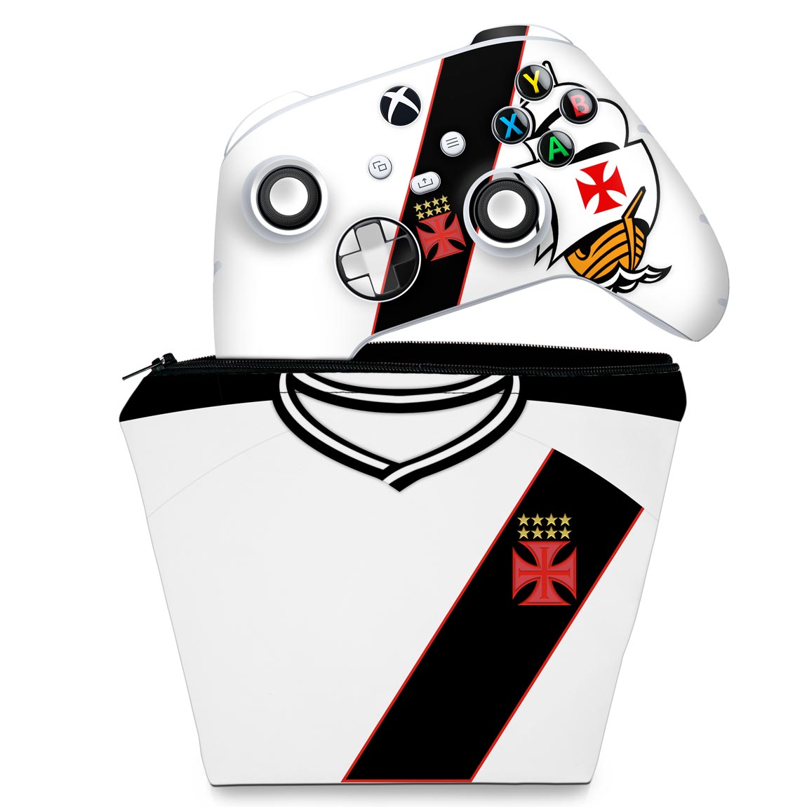 KIT Capa Case e Skin Anti-Rage Xbox Series S X Controle - Vasco B