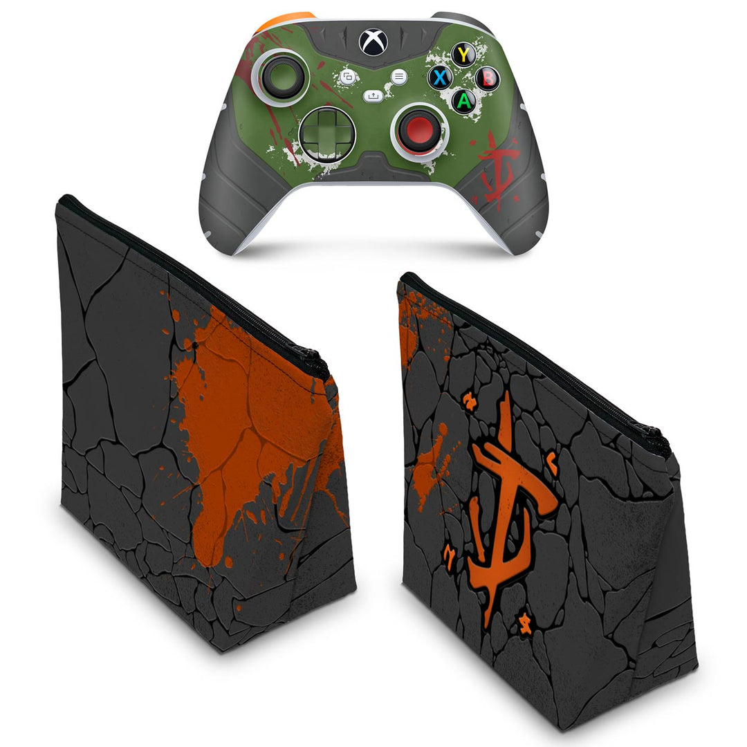 KIT Capa Case e Skin Anti-Rage Xbox Series S X Controle - Doom: The Dark Ages - Pop Arte Skins - foto 2