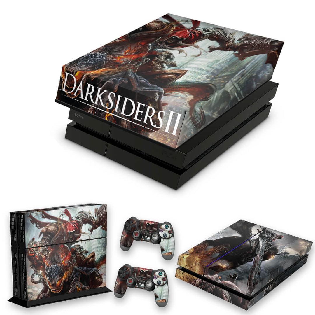 KIT Capa Anti Poeira e Skin Anti-Rage PS4 Fat - Darksiders - Wrath Of War - Pop Arte Skins