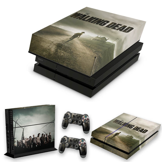 KIT Capa Anti Poeira e Skin Anti-Rage PS4 Fat - The Walking Dead