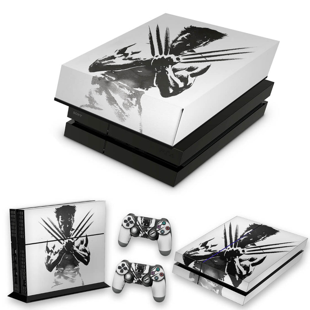 KIT Capa Anti Poeira e Skin Anti-Rage PS4 Fat - Wolverine - X Men - Pop Arte Skins