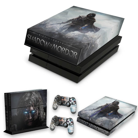 KIT Capa Anti Poeira e Skin Anti-Rage PS4 Fat - Middle Earth: Shadow Of Mordor