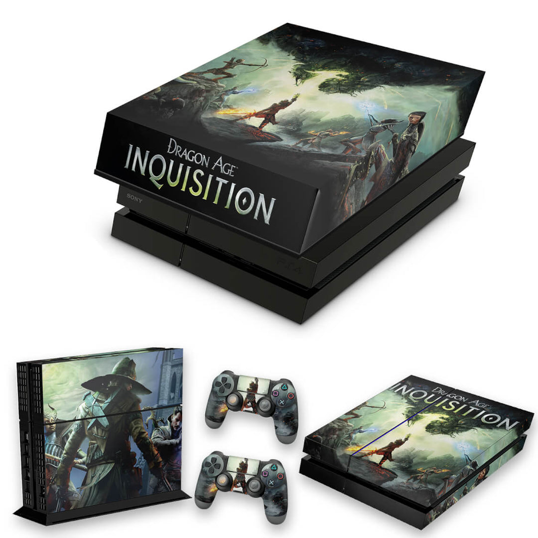 KIT Capa Anti Poeira e Skin Anti-Rage PS4 Fat - Dragon Age Inquisition - Pop Arte Skins